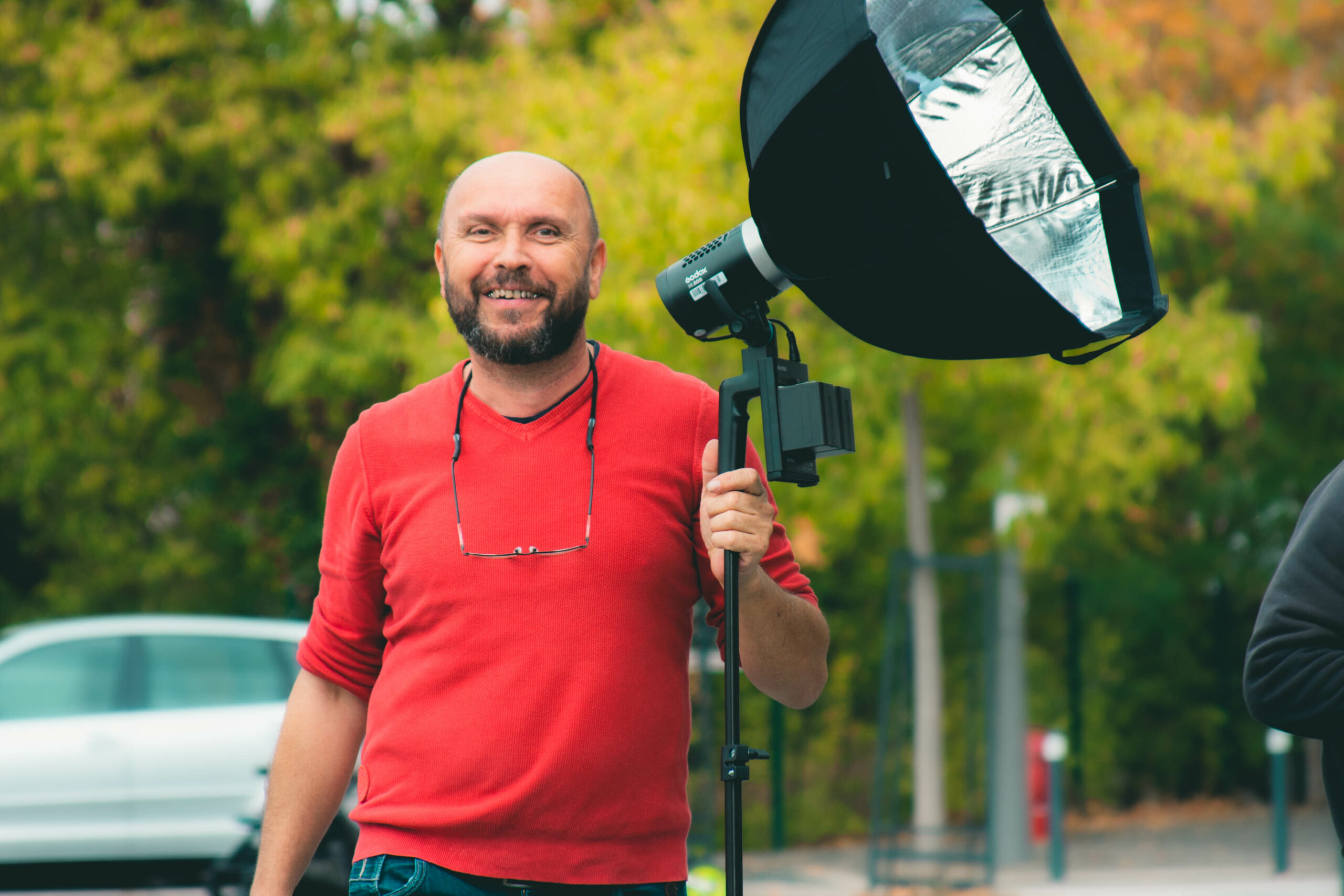 Photographie de plateau de l'éclairagiste sur le tournage du court-métrage “Mille et une vies” pour le 48h Hour Film Project par le studio Cam&Néon