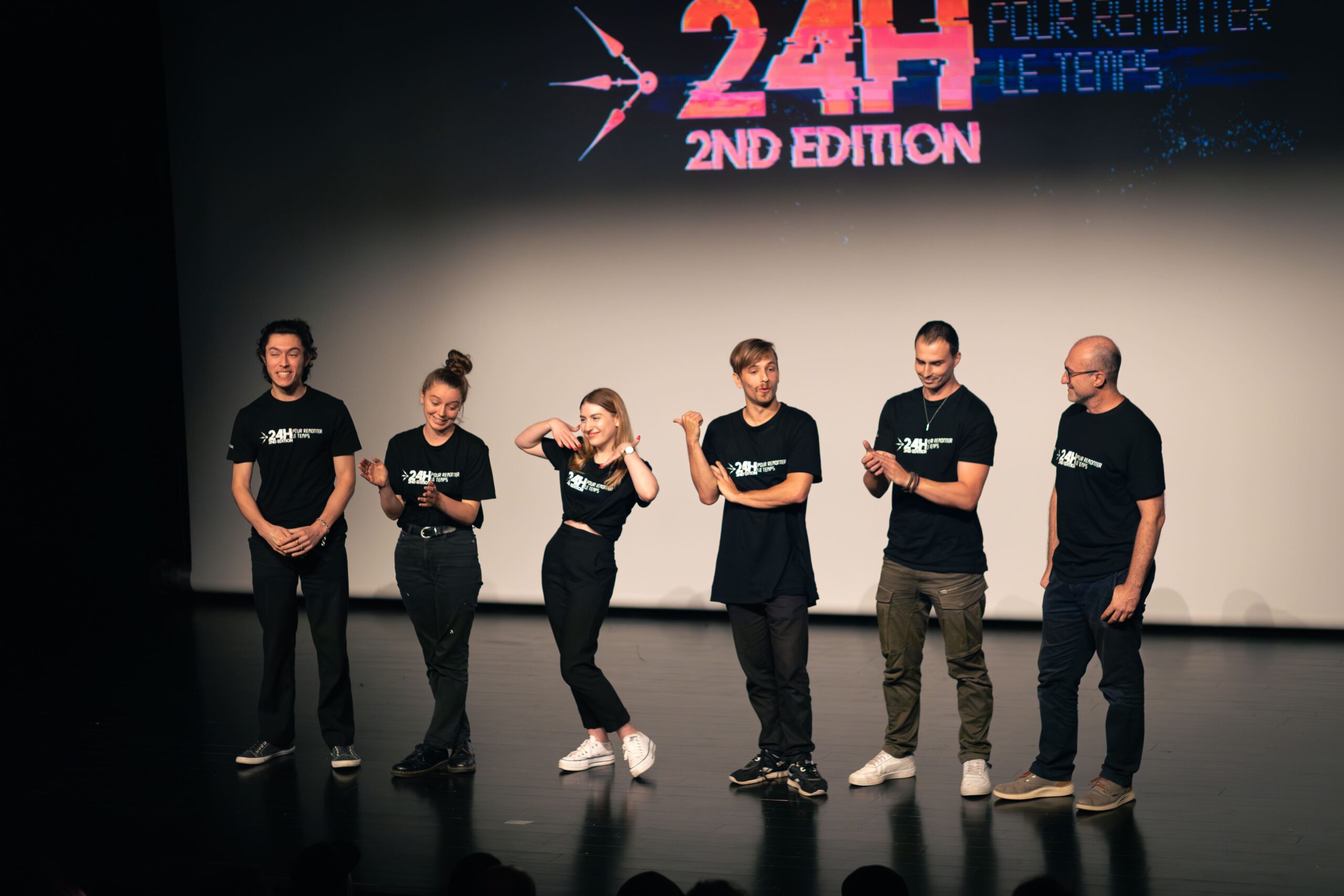 Photographie de la cérémonie de clôture du festival de court-métrage "24h pour remonter le temps" 2023 au cinéma de Labruguière (81)