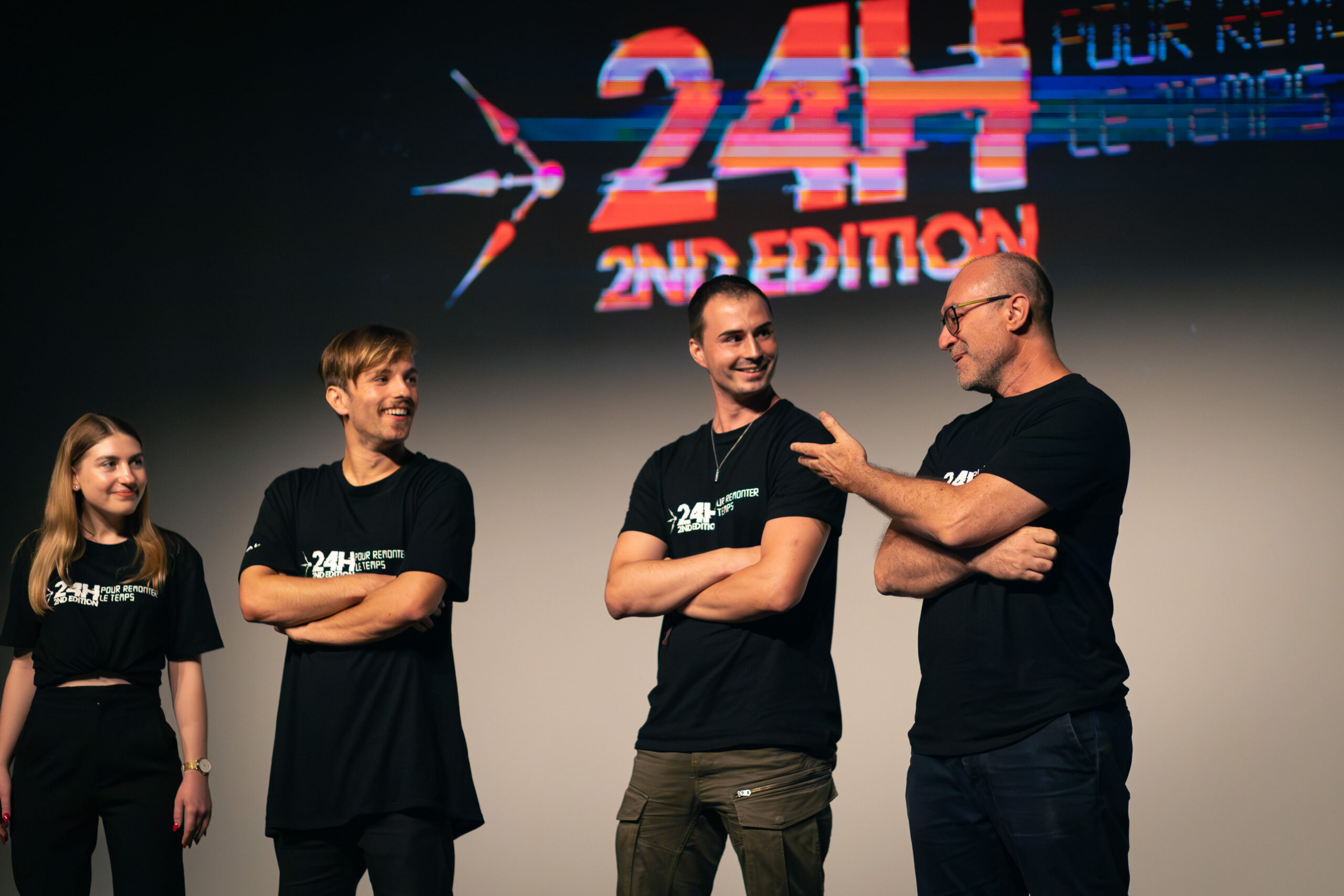 Photographie de la cérémonie de clôture du festival de court-métrage "24h pour remonter le temps" 2023 au cinéma de Labruguière (81)