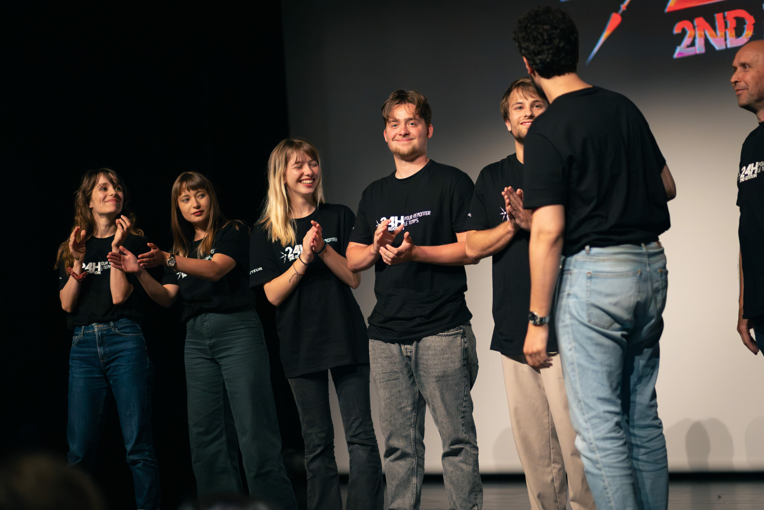 Photographie de la cérémonie de clôture du festival de court-métrage "24h pour remonter le temps" 2023 au cinéma de Labruguière (81)