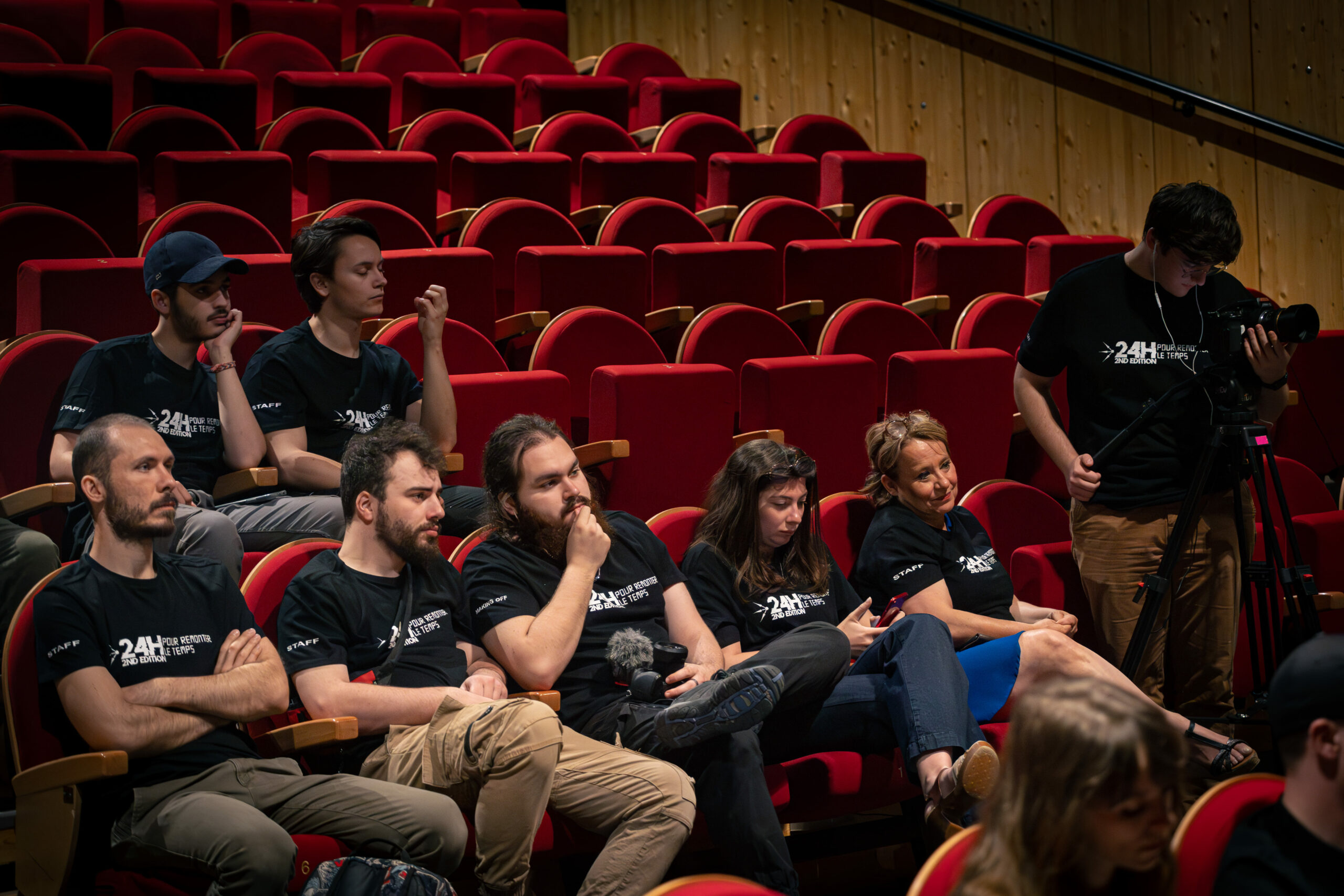 Photographie de la cérémonie de lancement du festival de court-métrage "24h pour remonter le temps" 2023 au cinéma de Labruguière (81)