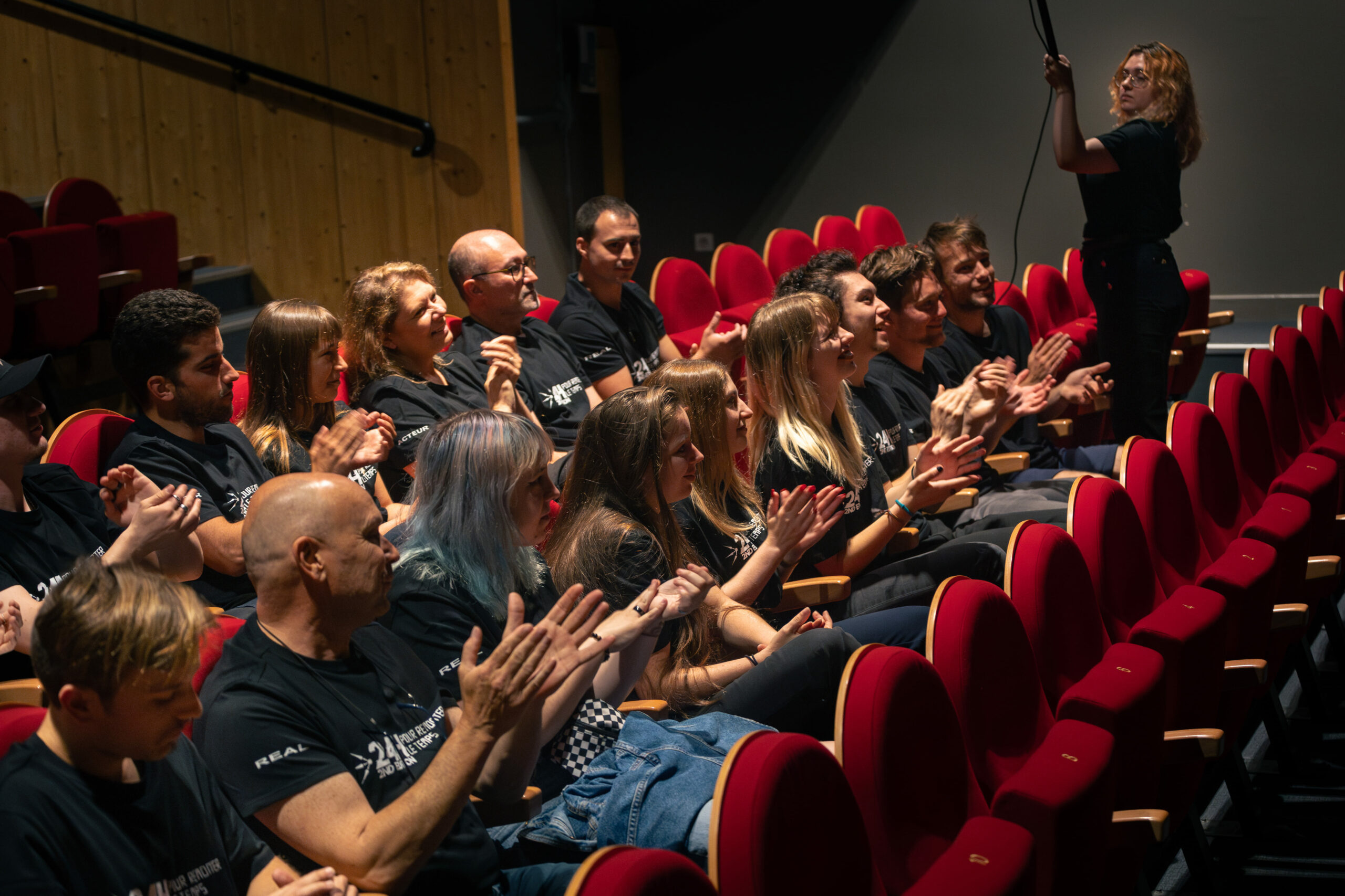 Photographie de la cérémonie de lancement du festival de court-métrage "24h pour remonter le temps" 2023 au cinéma de Labruguière (81)